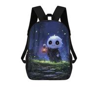 sinyumoney Cute Spirit in Enchanted Forest Children's Backpacks Kids Fun School Bag Boys Backpack Travel Bag Student Schoolbag Book Stationery Bag Chool Bags 17inch