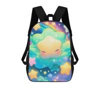sinyumoney Cute Starry Sky Illustration School Bags Lightweight Casual Daypack School Backpacks for School/Work/Travel 17inch