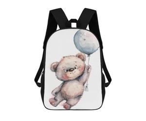 sinyumoney Cute Teddy Bear Balloon Backpack School Bag Rucksack Casual Daypacks School Work Travel Bag for Teenage Girls Boys Women Men 17inch