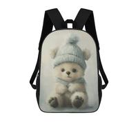 sinyumoney Cute Teddy Bear Nursery 3D Printed 17 Inch School Backpack Children's Backpacks 3D Printed Cool Knapsack for Boys Elementary And Middle