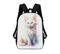 sinyumoney Cute Turkish Angora Kitten School Bags Water Resistant Travel Backpack Computer Bag - Perfect for Travel, Work And Daily Use 17inch