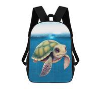 sinyumoney Cute Turtle 2 Backpack School Bag Lightweight Airport College Students Back Pack for Men/Women 17inch