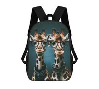sinyumoney Cute Twin Giraffes School Backpack 3D Printed School Bags Boys Girls Laptop Backpack for Kids/Students/Adults 17inch