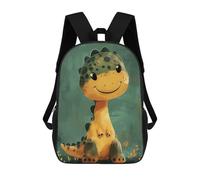 sinyumoney Cute Watercolor Baby Dino Kids Backpack, Kids School Bag 3D Printed School Backpacks for Boys And Teenager School Students 17inch
