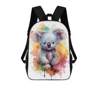 sinyumoney Cute Watercolor Baby Koala 3D Printed 17 Inch School Backpack Casual Children's Backpacks 3D Printed for Boys Elementary And Middle