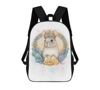 sinyumoney Cute Watercolor Chinchilla Backpack School Lightweight Casual Daypack School Backpacks for School/Work/Travel 17inch