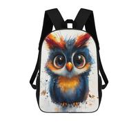 sinyumoney Cute Watercolor Owl Children's Backpacks School Backpack 3D Printed for Kids Travel Rucksacks Book Bags Kids 17inch School Bag