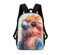 sinyumoney Cute Watercolor Parrot Backpack School Large Water Resistant Laptop Backpack for Teenage Girls Boys Women Men 17inch