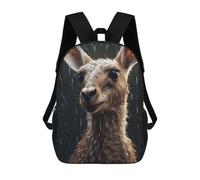 sinyumoney Cute Wet Kangaroo Backpacks 3D Printed 17inch Kids School Backpack Outdoor Casual Daypack Casual Travel Bags for Middle School Students