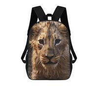 sinyumoney Cute Wet Lion Children's Backpacks School Backpack 3D Printed Backpack for Kids Travel Rucksacks Book Bags Kids School Bag 17inch
