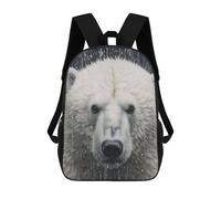 sinyumoney Cute Wet Polar Bear Backpack School Bag Secondary Causal Travel High School Bags for School/Work/Travel 17inch