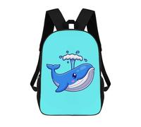 sinyumoney Cute Whale Cartoon Backpack School Daypacks Business Backpack Water Resistant Bookbag for Teenage Girls Boys Women Men 17inch