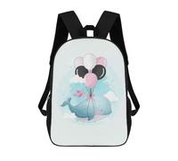 sinyumoney Cute Whale Flying Backpacks Kids School Backpack School Bag 3D Printed School Bag for Boys Elementary And Middle School Students 17inch