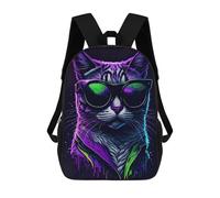 sinyumoney Cute Whimsical Cat Children's School Backpack 3D Printed for Kids Travel Rucksacks Book Bags for Boys Elementary School Students 17inch