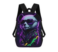 sinyumoney Cute Whimsical Panda Backpack 3D Print Kids Bag Elementary Students Daypack Lightweight School Bag for Children Girls Boys Nursery Lunch Pack 17inch