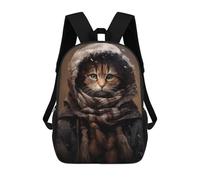 sinyumoney Cute Winter Cat School Backpack Water Resistant Travel Backpack Computer Bag - Perfect for Travel, Work And Daily Use 17inch