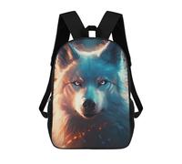 sinyumoney Cute Wolf Backpack School Fashion Stationery Backpack Waterproof Casual Daypacks for Campus Outdoor Travel Sports 17inch