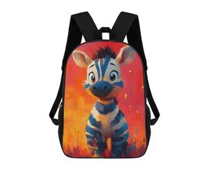 sinyumoney Cute Zebra Painting Backpack School Rucksack Casual Daypacks School Work Travel Bag for Men/Women 17inch