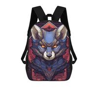 sinyumoney Cyber Fox Armor Artwork Backpack School Lightweight Airport College Students Back Pack for Girl, Teen Girls 17inch