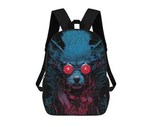 sinyumoney Cyber Wolf Goggles Backpack School Daypacks Business Backpack Water Resistant Bookbag for Camping Outdoor Adventures And Daily Travel 17inch