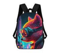 sinyumoney Cyberfox Goggles Backpacks, Kids Backpack Student School Bag 3D Printed Travel Backpacks Fashion Accessory Backpack Children Waterproof School Bags 17inch