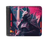 sinyumoney Cyberfox Warrior-5 3D Print Clutch Purse Credit Card Slots Banknote Compartments Slim Elegant Wallets for Boys Girls 11.7cm*9.5cm