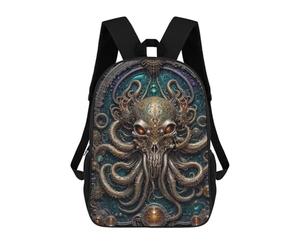 sinyumoney Cybernetic Kraken Skull School Backpack Secondary Causal Travel High School Bags for Camping Outdoor Adventures And Daily Travel 17inch