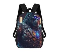 sinyumoney Cyberprimate A Digital Masterpiece Kids School Backpack 3D Printed Backpacks Fashion School Bag Rucksacks for Boys Elementary And Middle School Students 17inch