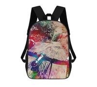 sinyumoney Cycling Sport Art 5 School Backpack Water Resistant Travel Backpack Computer Bag for School/Work/Travel 17inch