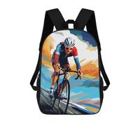 sinyumoney Cyclist Cycling School Backpack Daypacks Business Backpack Water Resistant Bookbag for Campus Outdoor Travel Sports 17inch