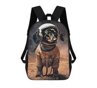 sinyumoney Dachshund Astronaut Mars Backpack School High Secondary School Bags Casual Backpack for Camping Outdoor Adventures And Daily Travel 17inch