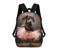 sinyumoney Dachshund Ballerina Rucksack Computer Rucksack for School/Work/Travel for Camping Outdoor Adventures And Daily Travel 17inch