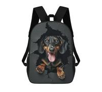 sinyumoney Dachshund Dog Backpack, Children's Backpack, Student School Bag Bookbag Rucksack, 3D Printed School Bag for Boys Girls 17inch