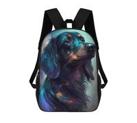 sinyumoney Dachshund Dog Children's School Backpack 3D Printed for Kids Travel Rucksacks Book Bags for Boys Elementary School Students 17inch
