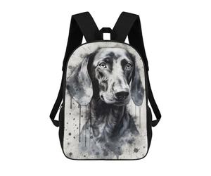sinyumoney Dachshund Dog Watercolor School Backpack Work Laptop Backpack Rucksack Bag for Camping Outdoor Adventures And Daily Travel 17inch