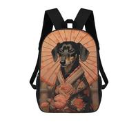 sinyumoney Dachshund Geisha Backpack School Business Laptop Rucksack Bag Unisex Casual Daypack for Girls Boys Teenage 17inch
