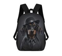 sinyumoney Dachshund Mafia Boss School Bags School Secondary High School College Backpack Travel for Girl, Teen Girls 17inch