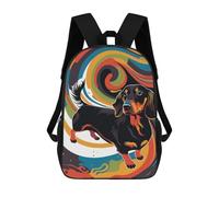 sinyumoney Dachshund Style 3 School Backpack Business Laptop Rucksack Bag Unisex Casual Daypack for Men/Women 17inch