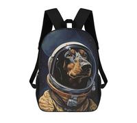 sinyumoney Dachshund The Astronaut Backpack School Bag Business Laptop Rucksack Bag Unisex Casual Daypack for Men/Women 17inch