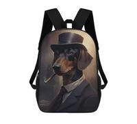 sinyumoney Dachshund The Gangster Backpack School High Secondary School Bags Casual Backpack for Camping Outdoor Adventures And Daily Travel 17inch