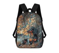 sinyumoney Dachshund Under A Tree School Backpack 3D Printed School Bags Boys Girls Laptop Backpack for Kids/Students/Adults 17inch
