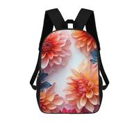 sinyumoney Dahlia Floral School Backpack Water Resistant Travel Backpack Computer Bag for Girls Boys Teenage 17inch