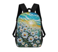 sinyumoney Daisy Field Under A Sunny Sky School Backpack School Secondary High School College Backpack Travel for Men/Women 17inch