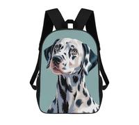 sinyumoney Dalmatian Dog Portrait Illustration School Backpack School Bags For Girls Boys Backpack With Pocket Fashion School Bag Kids Backpack 17inch