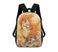 sinyumoney Dance of The Kitsune Fox School Bags Water Resistant Travel Backpack Computer Bag for Teenage Girls Boys Women Men 17inch