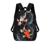 sinyumoney Dance of The Koi Children's School Backpack 3D Printed for Kids Travel Rucksacks Book Bags Kids School Bag 17inch