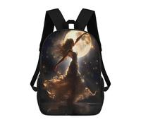 sinyumoney Dance Under The Moonlight School Bags Business Laptop Rucksack Bag Unisex Casual Daypack for Camping Outdoor Adventures And Daily Travel 17inch
