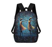 sinyumoney Dancing Silhouettes School Bag 3D Printed 17inch Backpacks Fashion Kids School Backpack Rucksacks for Boys Elementary And Middle School Students