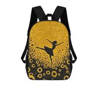 sinyumoney Dancing Sunflower Field Art Print Backpack School Bag Lightweight Airport College Students Back Pack for School/Work/Travel 17inch