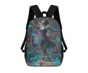 sinyumoney Dancing with Butterflies Art Print Backpack School Bag Travel College Rucksack Backpacks for Girl, Teen Girls 17inch